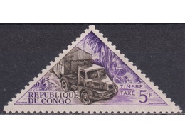 Конго. Грузовик. Почтовая марка 1961г.