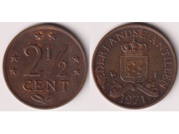 Антильские острова. 2 1/2 цента 1971г.