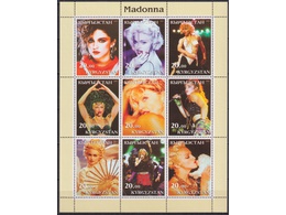 Киргизия. Мадонна. Малый лист 2003г.