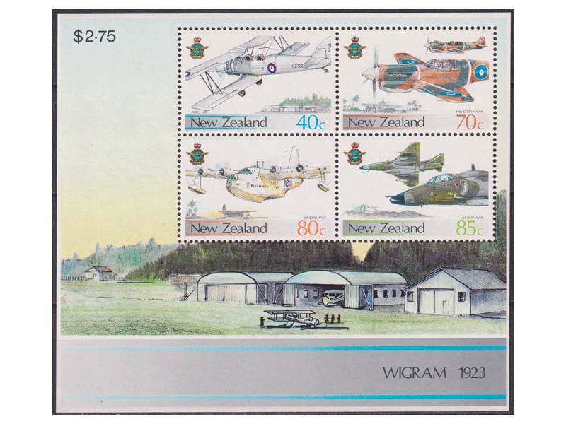 Новая Зеландия. Авиация. Малый лист 1987г.