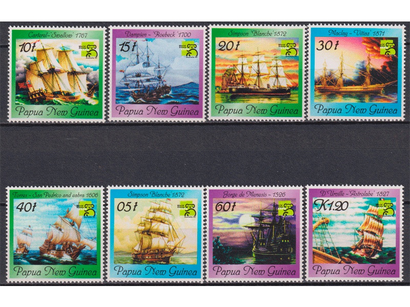 Папуа-Новая Гвинея. Корабли. Серия марок 1999г.