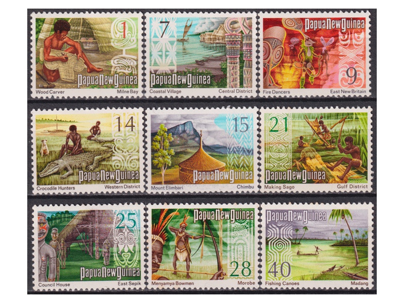 Папуа - Новая Гвинея. Промыслы. Филателия 1973г.