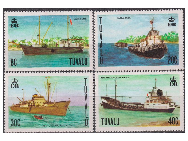 Тувалу. Корабли. Серия марок 1978г.