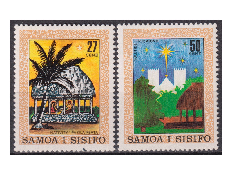 Самоа. Рождество. Почтовые марки 1980г.