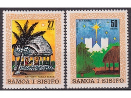 Самоа. Рождество. Почтовые марки 1980г.