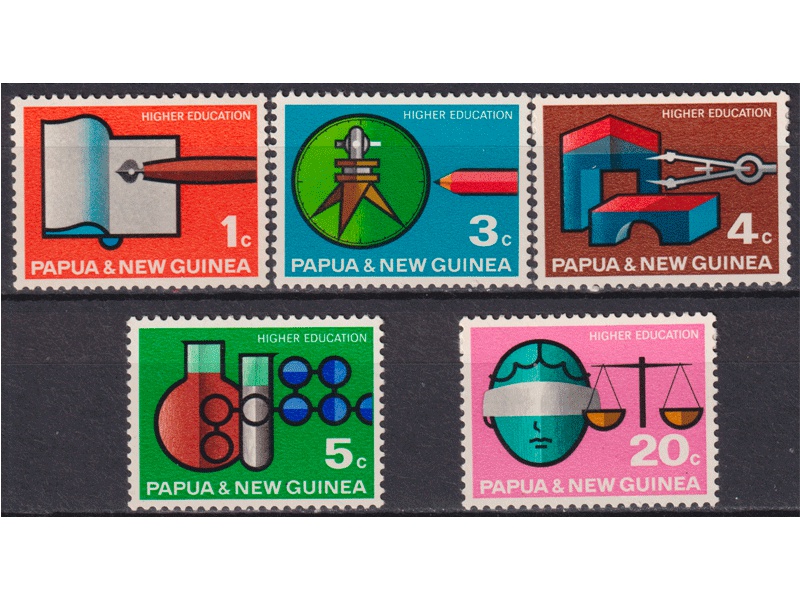 Папуа-Новая Гвинея. Наука. Серия марок 1967г.