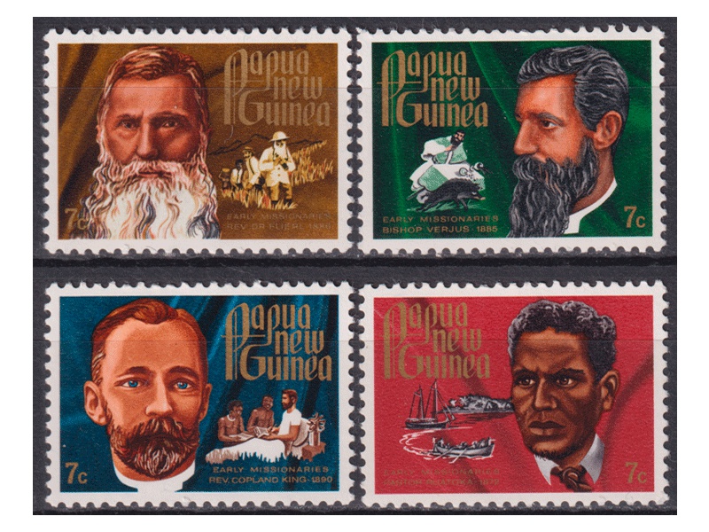 Папуа-Новая Гвинея. Миссионеры. Серия марок 1972г.