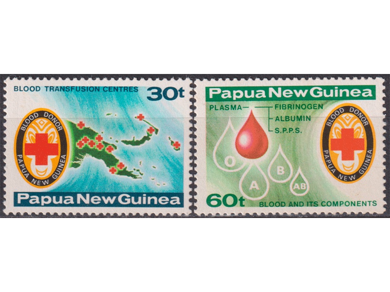 Папуа-Новая Гвинея. Доноры. Почтовые марки 1980г.