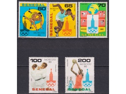 Сенегал. Москва-80. Серия марок 1980г.
