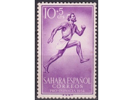 Испанская Сахара. Спорт. Почтовая марка 1954г.