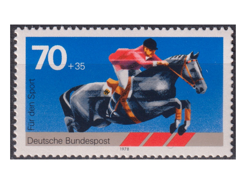 Германия (ФРГ). Конный спорт. Филателия 1978г.