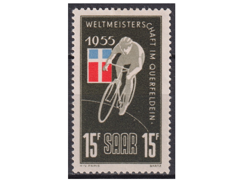 Германия (Саар). Спорт. Почтовая марка 1955г.