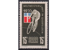 Германия (Саар). Спорт. Почтовая марка 1955г.
