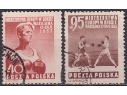 Польша. Спорт. Почтовые марки 1953г.