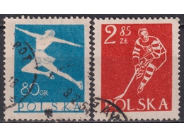 Польша. Спорт. Почтовые марки 1954г.