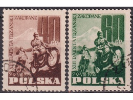 Польша. Мотоспорт. Почтовые марки 1955г.