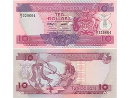 Соломоновы о-ва. 10 долларов 1986г.
