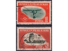 Румыния. Авиаспорт. Почтовые марки 1953г.