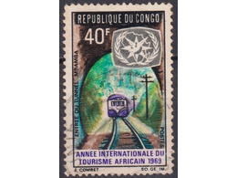 Конго. Транспорт. Почтовая марка 1969г.