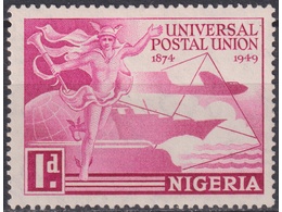 Нигерия. 75 лет ВПС. Почтовая марка 1949г.