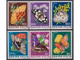 Венгрия. Бабочки. Филателия 1974г.