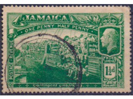 Ямайка. Георг V. Почтовая марка 1921г.
