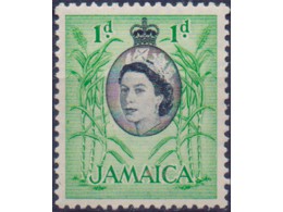 Ямайка. Сахарный тростник. Почтовая марка 1956г.