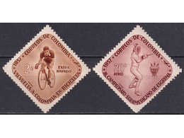 Колумбия. Спорт. Почтовые марки 1957г.