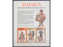 Ямайка. Рождество. Сувенирный лист 1976г.