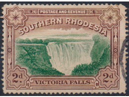 Южная Родезия. Водопад Виктория. Почтовая марка 1941г.