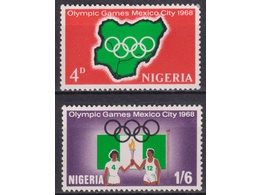Нигерия. Мехико-68. Почтовые марки 1968г.