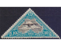 Эстония. Авиапочта. Самолет. Почтовая марка 1923г.