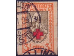 Эстония. Красный Крест. Почтовая марка 1921г.
