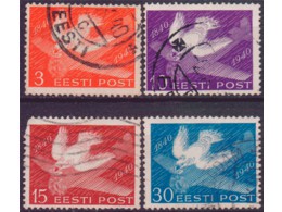 Эстония. Почтовый голубь. Серия марок 1940г.