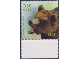 Эстония. Медведь. Почтовая марка 2009г.