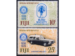 Фиджи. 40 лет Ротари. Почтовые марки 1976г.
