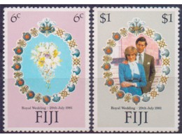 Фиджи. Королевская свадьба. Марки 1981г.
