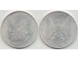 ФРГ. 5 марок 1978г. Штреземан.