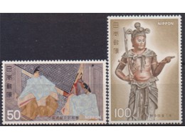 Япония. Искусство. Почтовые марки 1977г.