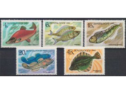 Промысловые рыбы. Серия марок 1983г.