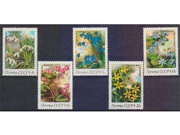 Весенние цветы. Серия марок 1983г.