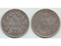 Германия. 1/2 марки 1905г.