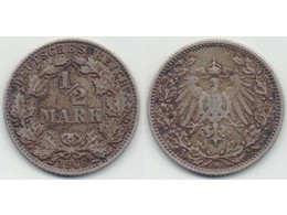 Германия. 1/2 марки 1906г.
