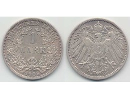 Германия. 1 марка 1908г.