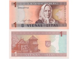 Литва. Банкнота 1 лит 1994г.