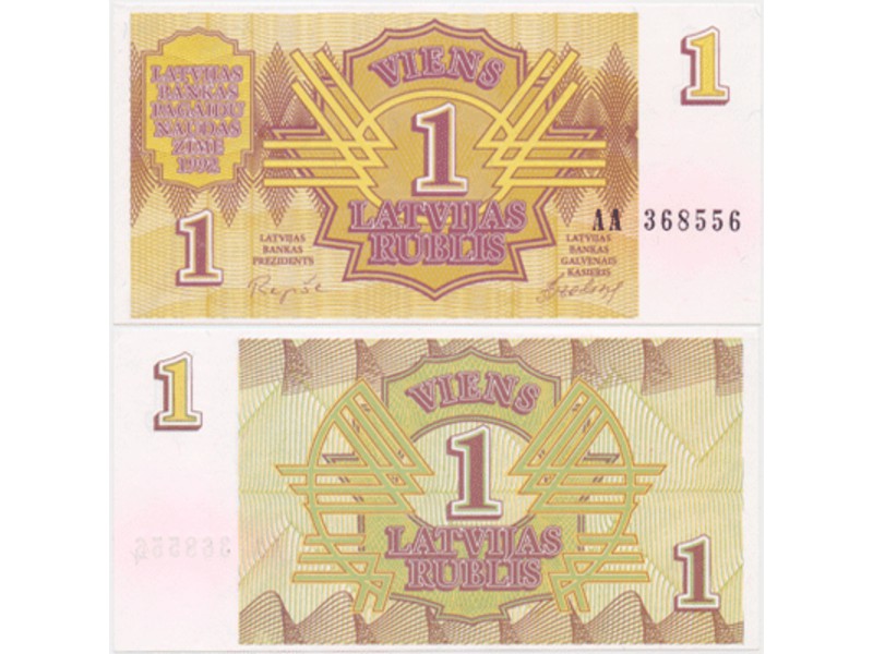 Латвия. 1 рубль 1992г.
