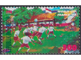 Индонезия. Футбол. Почтовая марка 1998г.