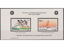 Германия. Спорт. Проба марок. Сувенирный блок 1986г.