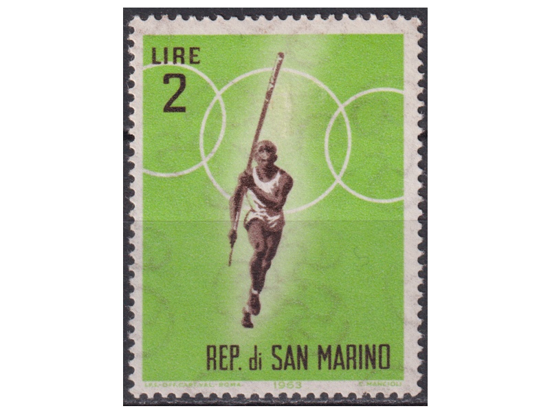 Сан-Марино. Спорт. Почтовая марка 1963г.