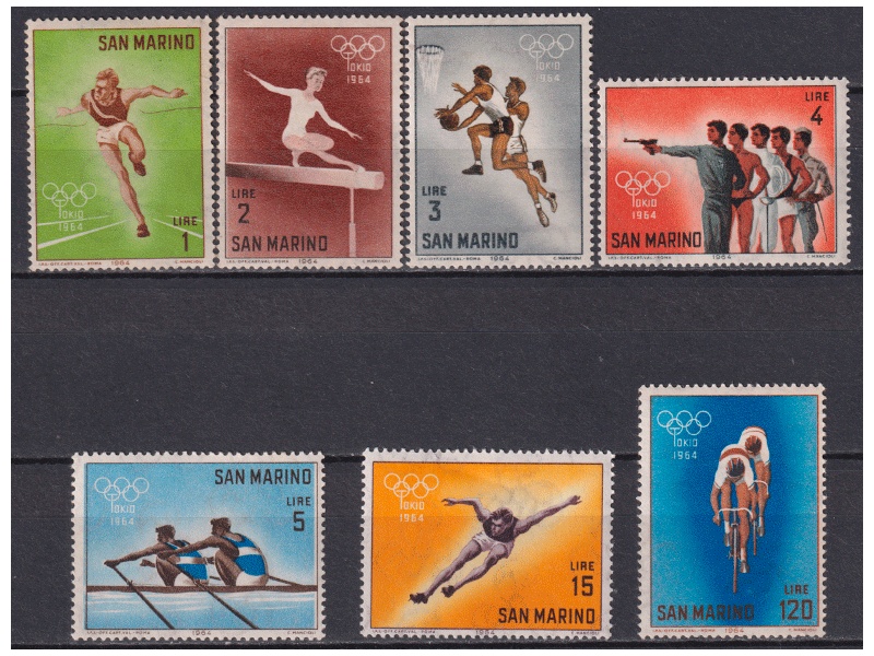 Сан-Марино. Олимпиада. Почтовые марки 1964г.